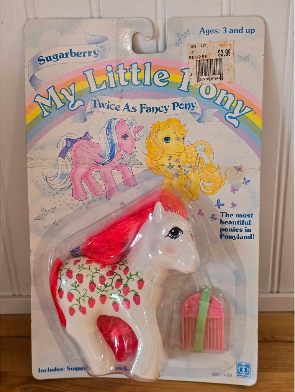 Vintage G1 My Little Pony Sugarberry TAF 1986 Sealed Twice As Fancy Hasbro